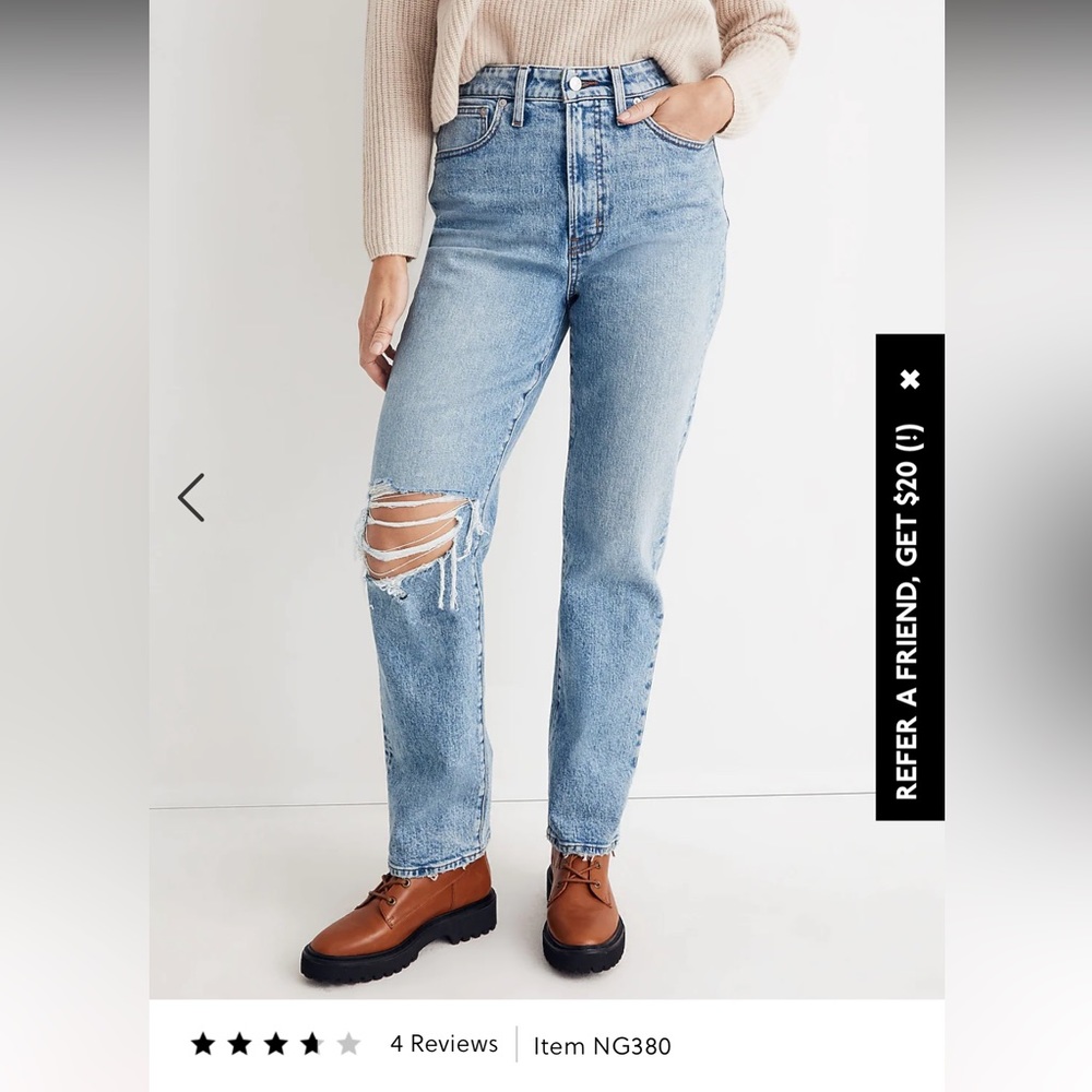 Madewell curvy perfect vintage jeans size 28